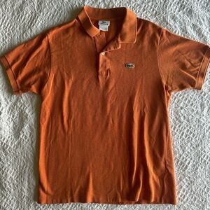 Lacoste Orange Polo Shirt Classic Piqué Style